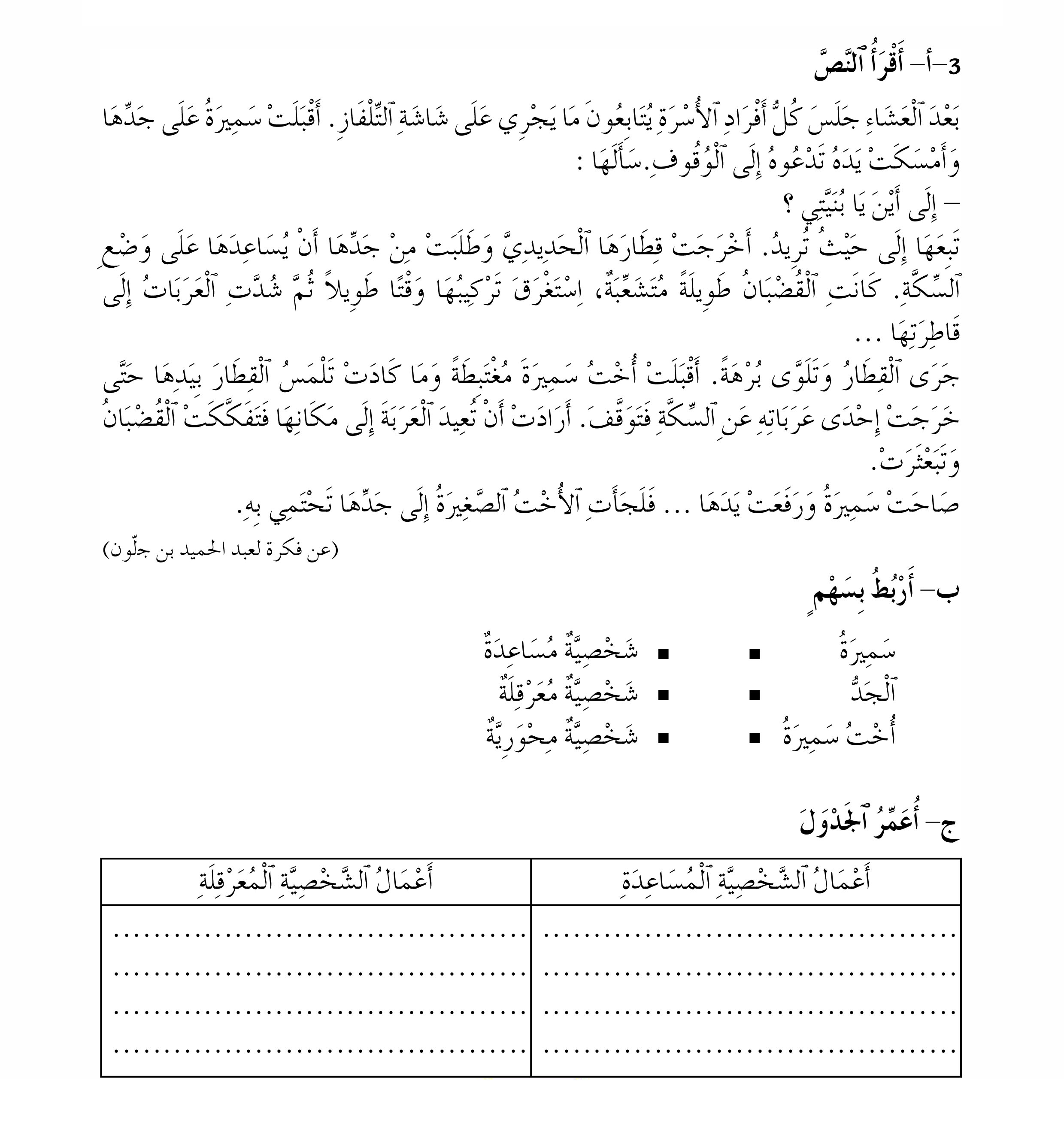 تمــــييز الشخصيــــة المســــاعدة مـن الشخصيـــة المعرقلة